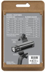 Knog Blinder 900 valosetti eteen ja taakse