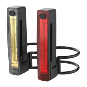 Knog Plus musta valosetti eteen ja taakse